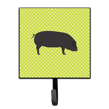 Carolines Treasures Devon Large Black Pig Green Leash or Key Holder BB7757SH4